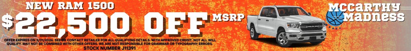 New RAM 1500 MSRP Offer