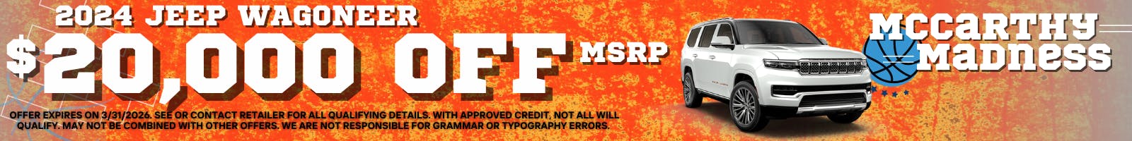 2024 Jeep Wagoneer $20,000 Off MSRP