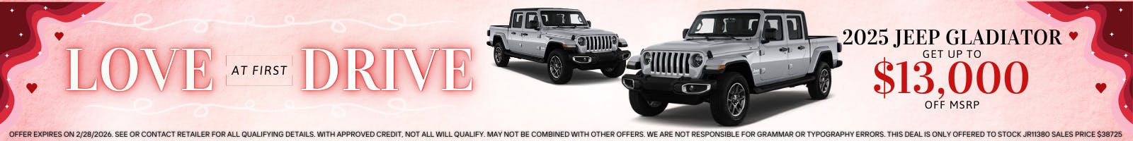 Jeep Gladitor $13k off