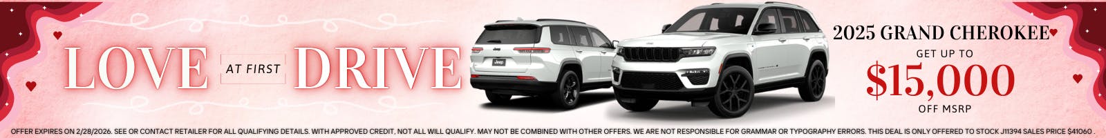 Grand Cherokee $15k off