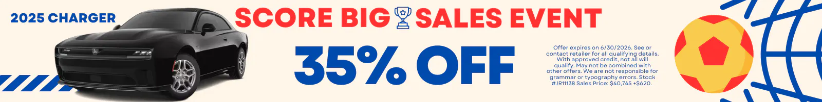 2025 Charger 35% Off Sales Event