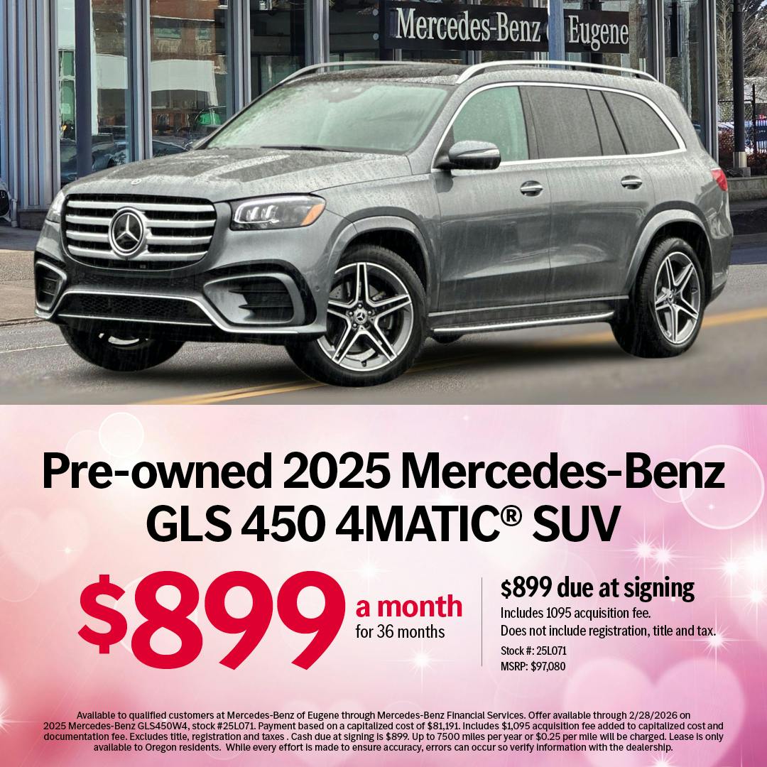 Pre-owned 2025 Mercedes-Benz GLS 450 4MATIC® SUV | Mercedes-Benz of Eugene