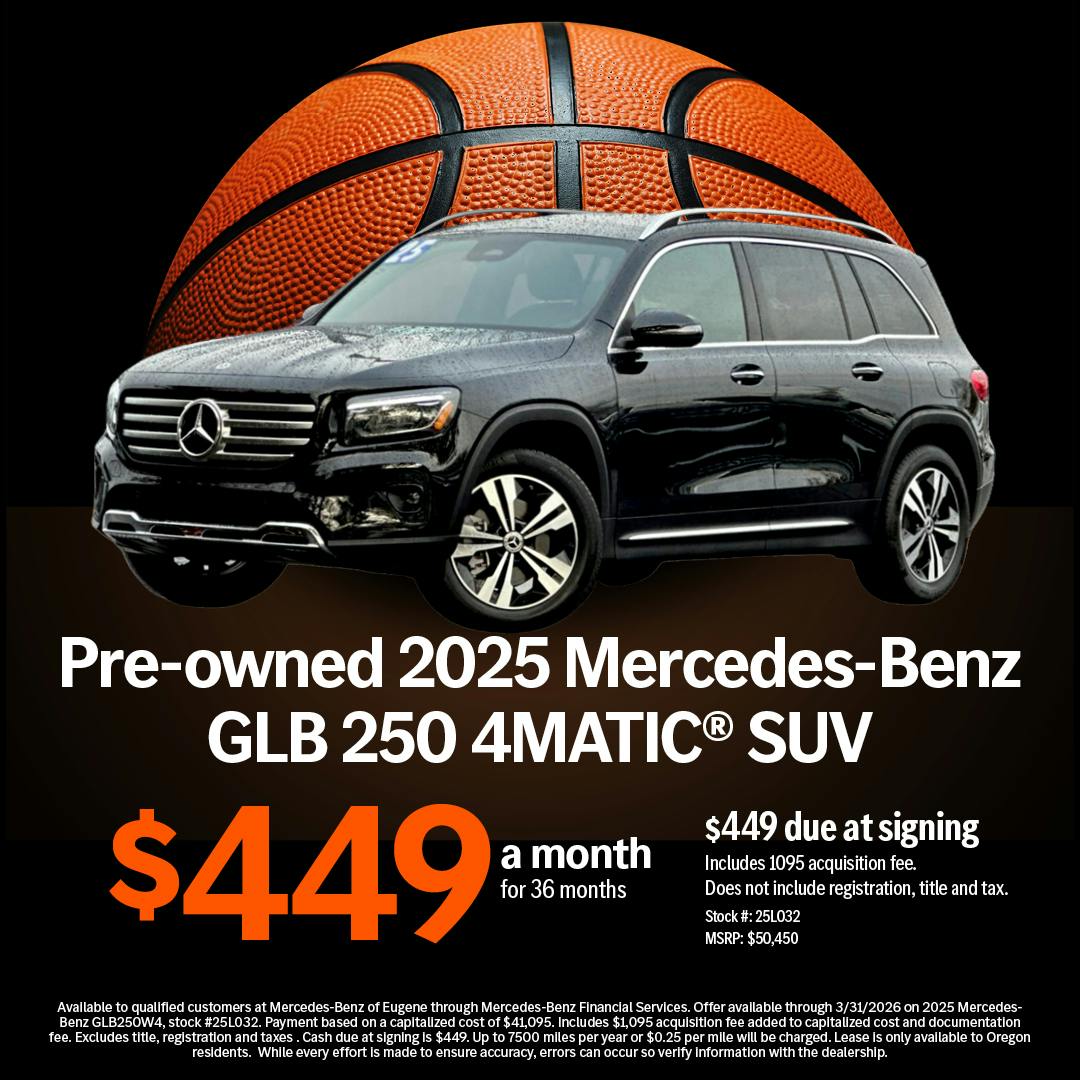 Pre-owned 2025 Mercedes-Benz GLB 250 4MATIC® SUV | Mercedes-Benz of Eugene