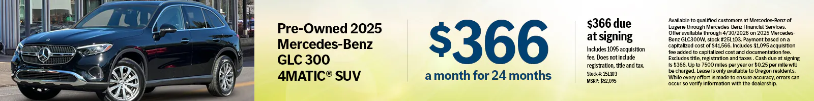 Pre-Owned 2025 Mercedes-Benz GLC 300 4MATIC® SUV