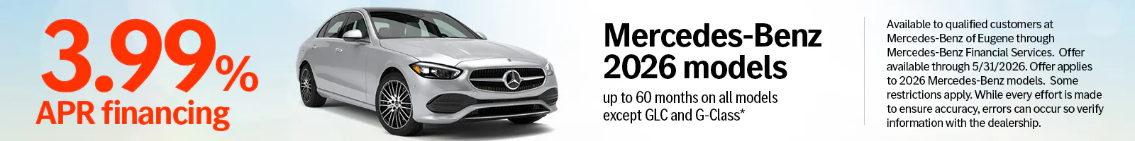 3.99% APR Financing