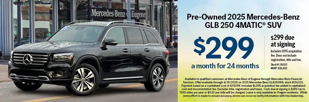 Pre-Owned 2025 Mercedes-Benz GLB 250 4MATIC® SUV