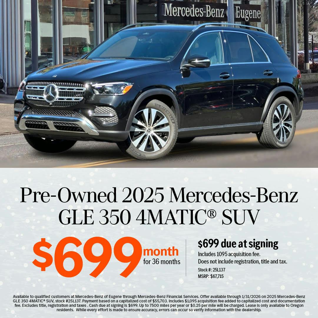 Pre-Owned 2025 Mercedes-Benz GLE 350 4MATIC® SUV | Mercedes-Benz of Eugene