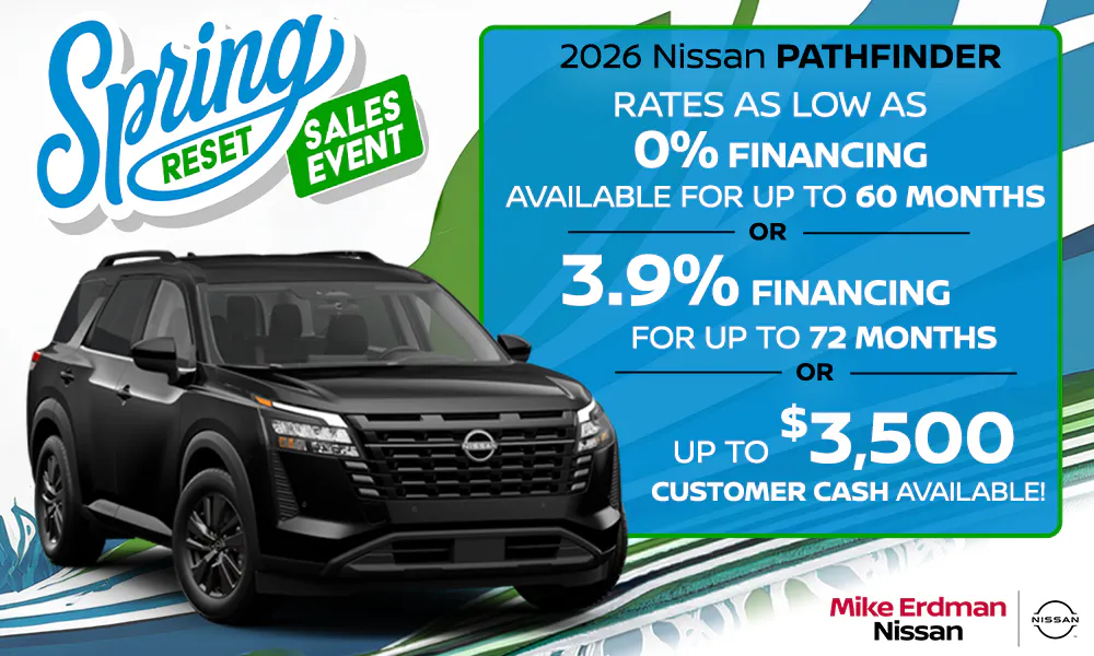 2026 Nissan Pathfinder – 0% APR FOR 60 MONTHS AVAILABLE | Mike Erdman Nissan