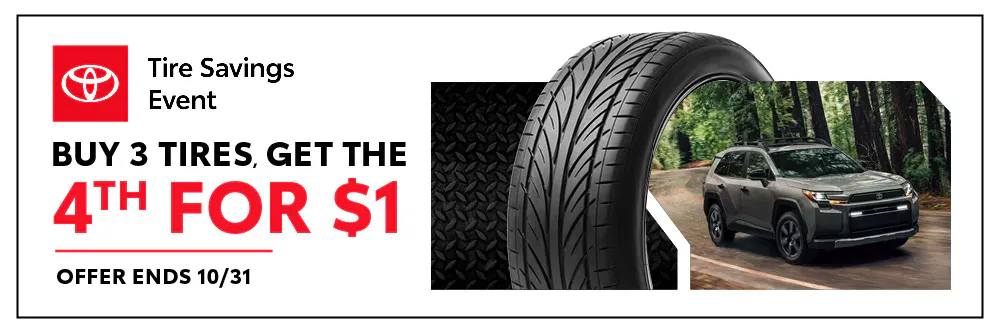 Buy 3 Tires and Get the 4th for $1 | Mike Johnson’s Hickory Toyota