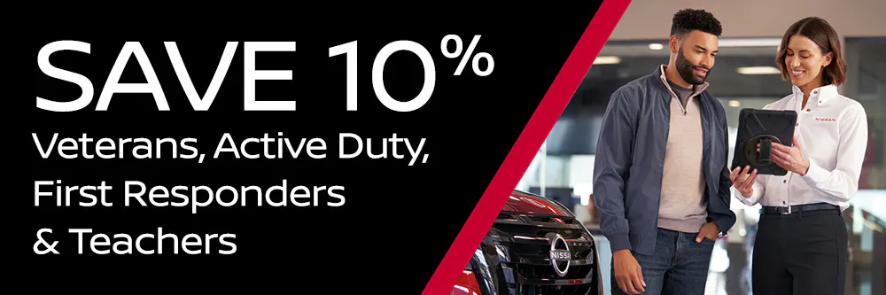 10% Off for Veterans Active Duty First Responders Teachers | Mike Rezi Nissan Atlanta