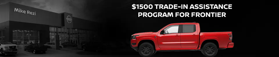 October 2026 SRP Banners – 0% APR Header / Frontier Trade-In Footer | Mike Rezi Nissan Atlanta