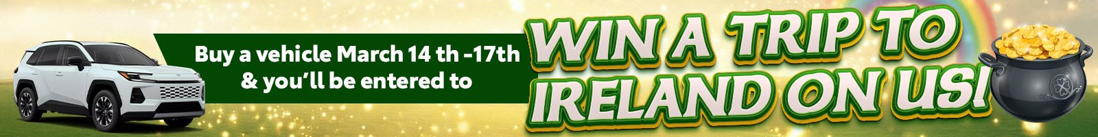Win a Trip to Ireland! March 2026 | Miracle Toyota