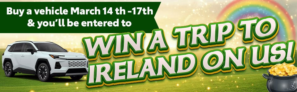 Win a Trip to Ireland! March 2026 | Miracle Toyota