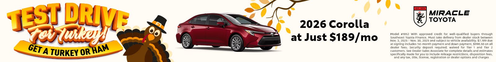 Turkey Schedule Test Drive