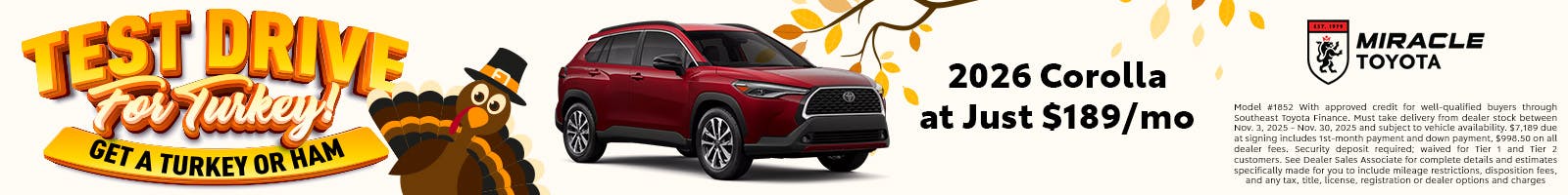 Turkey Schedule Test Drive