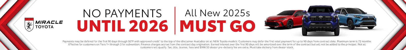 2025 Promo – No Payments 90 Days