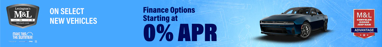 Finance Options Starting at 0% APR