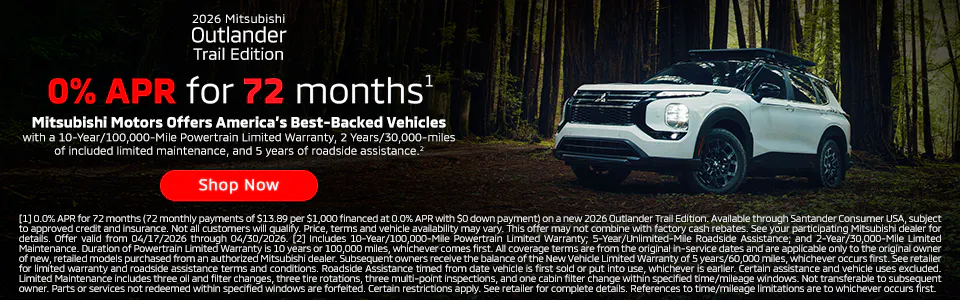 0% APR for 72 Months* | Music City Mitsubishi