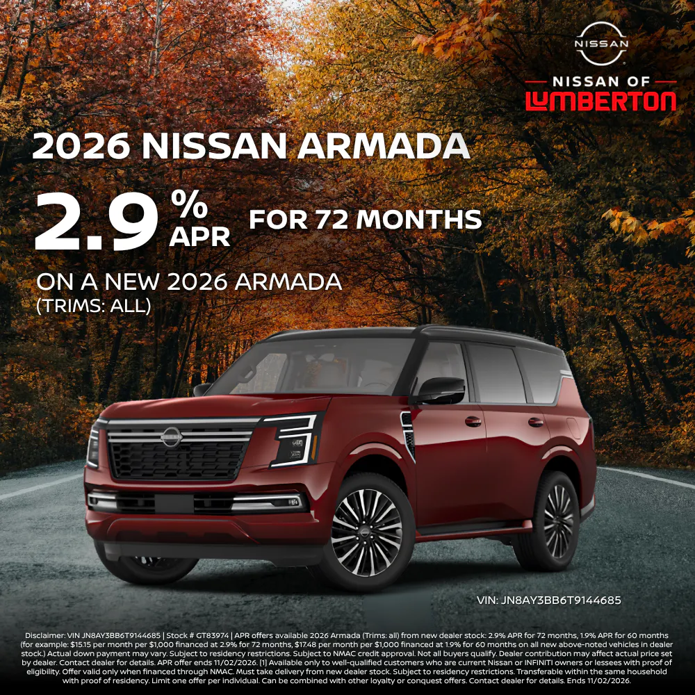 New 2026 Nissan Armada | Nissan of Lumberton