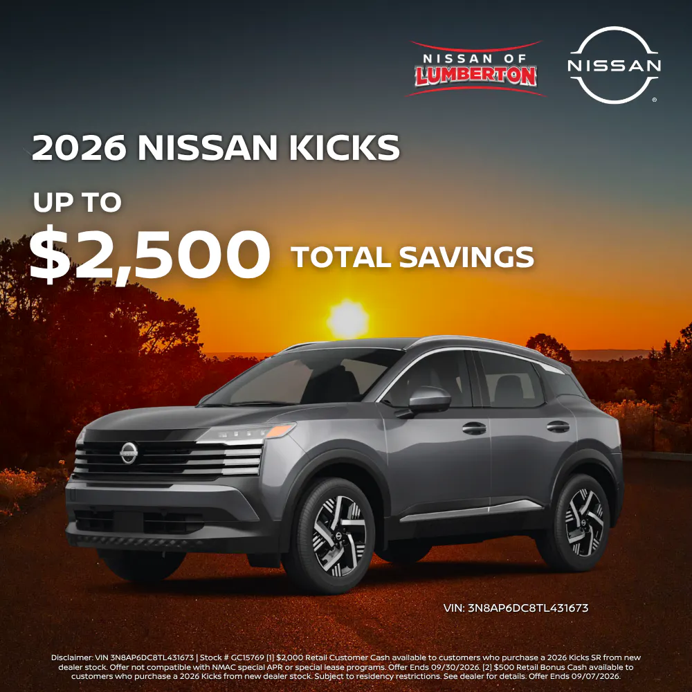 New 2026 Nissan Kicks | Nissan of Lumberton