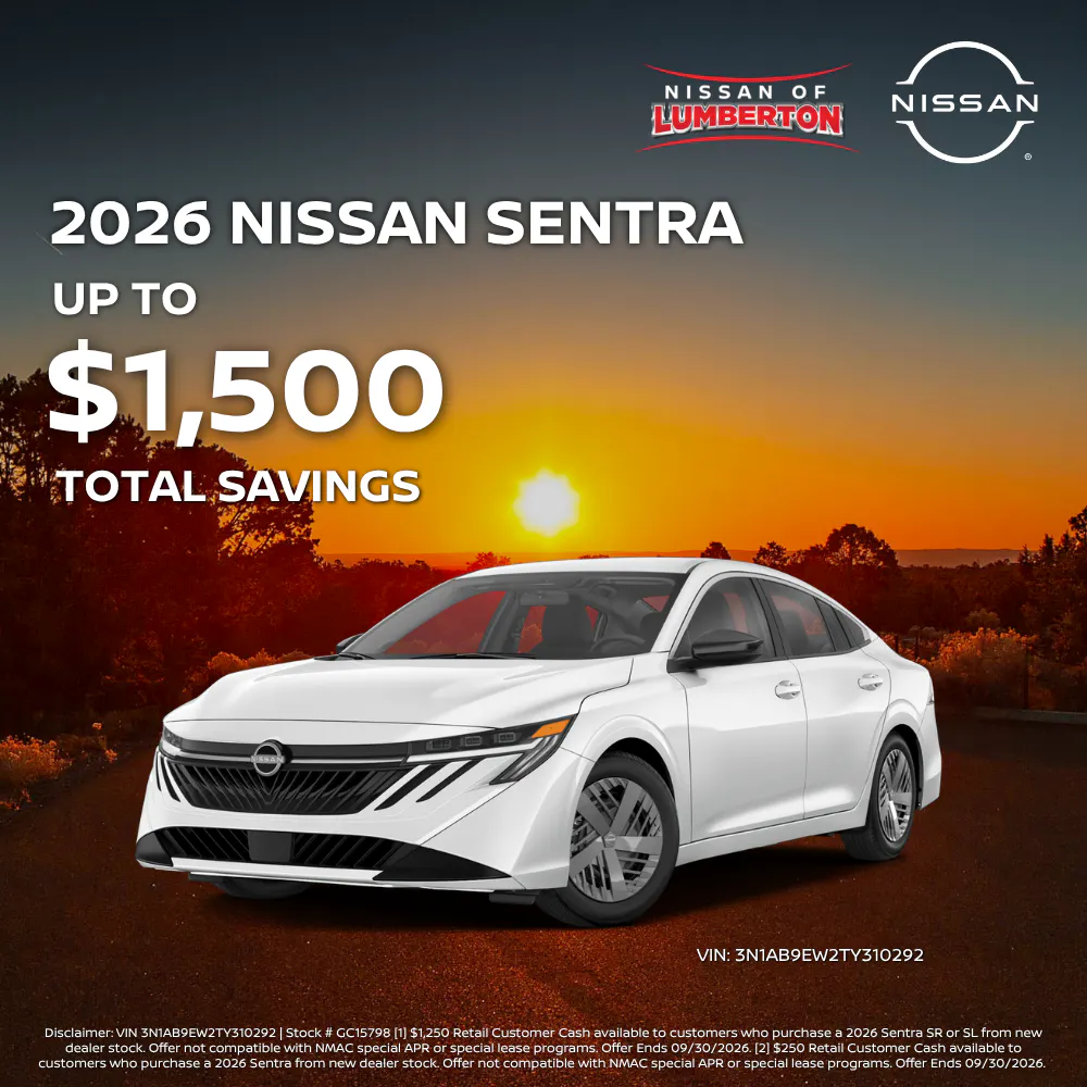 New 2026 Nissan Sentra | Nissan of Lumberton