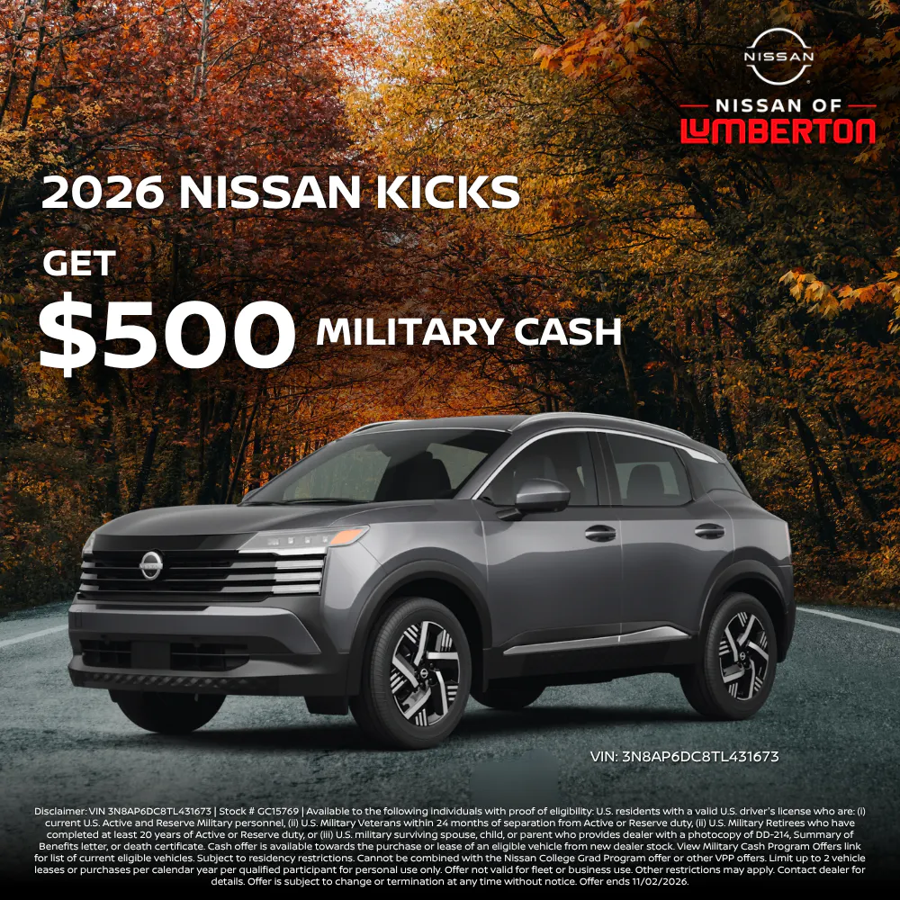 New 2026 Nissan Kicks | Nissan of Lumberton