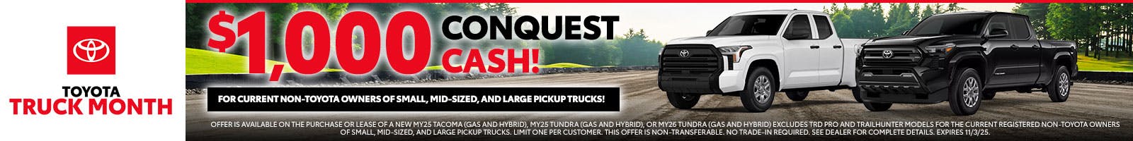 OCT25 Conquest Cash