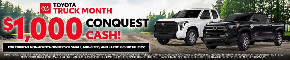 OCT25 Conquest Cash | Parks Toyota of DeLand