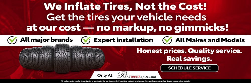 We Inflate Tires not the Cost! | Parks Toyota of DeLand