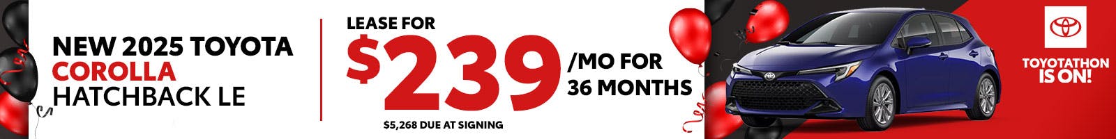 NOV25 2025 Corolla Hatchback