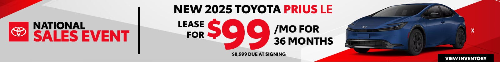 AUG25 Prius LE Offer