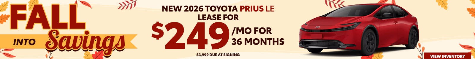 AUG25 Prius LE Offer