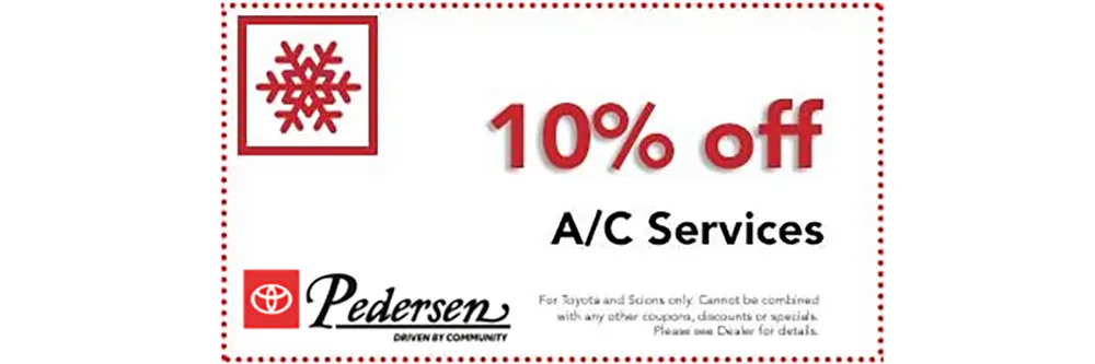 10% off A/C Services | Pedersen Toyota