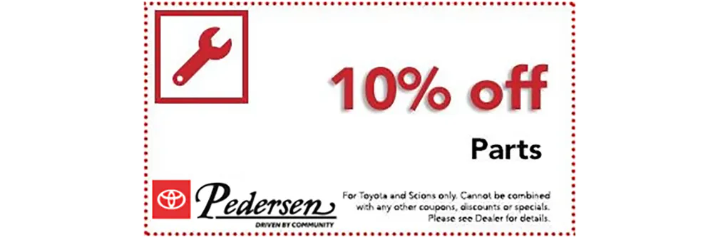 10% Off Parts | Pedersen Toyota