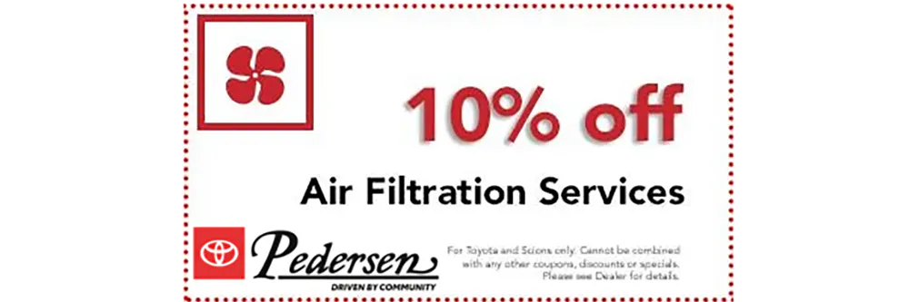 10% off Air Filtration Services | Pedersen Toyota