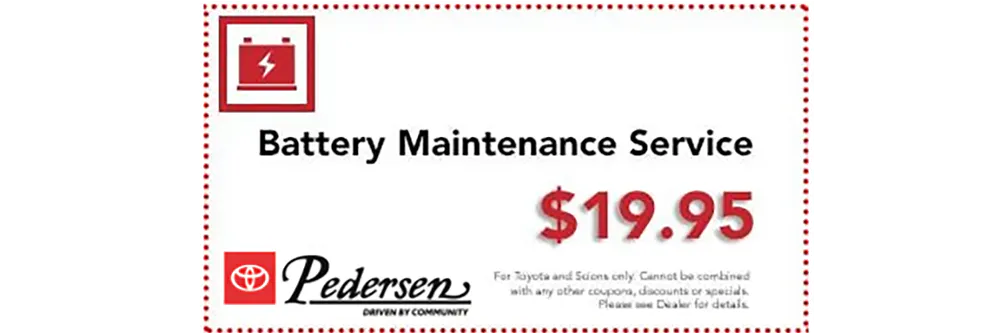 Battery Maintenance Service | Pedersen Toyota