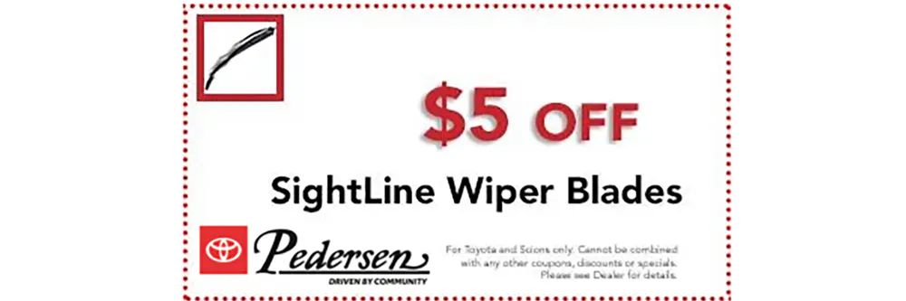 $5 Off SightLine Wiper Blades | Pedersen Toyota