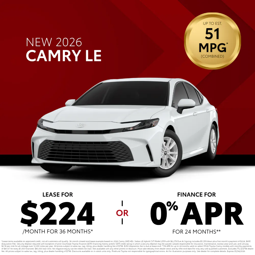 2026 Toyota Camry LE | Pinehurst Toyota