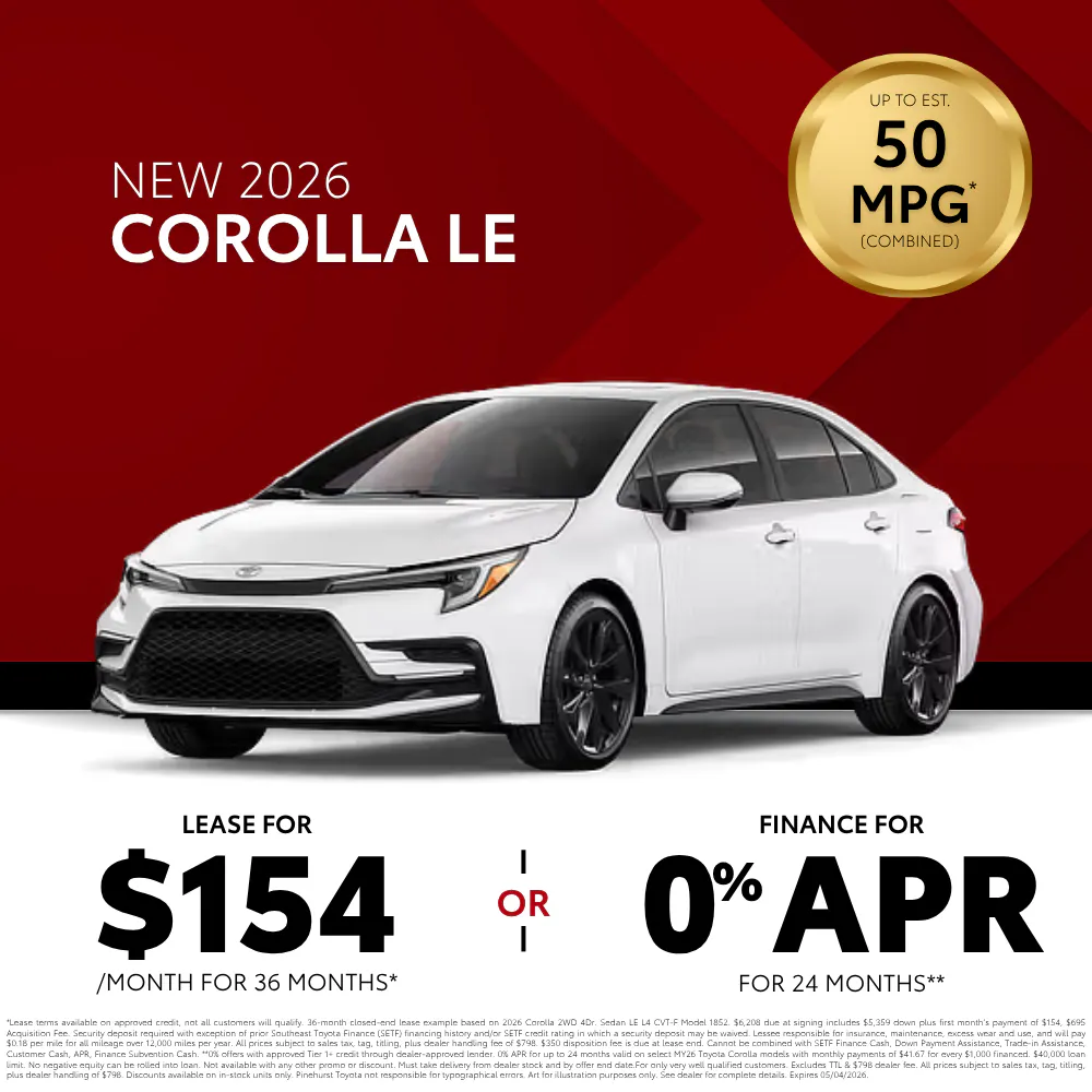 2026 Toyota Corolla LE | Pinehurst Toyota