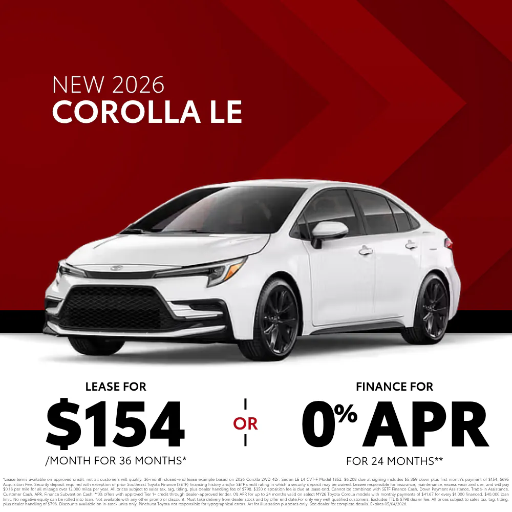 2026 Toyota Corolla LE | Pinehurst Toyota