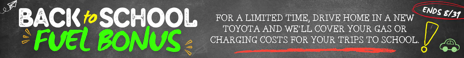 Free Fuel for the School Year | Pinehurst Toyota