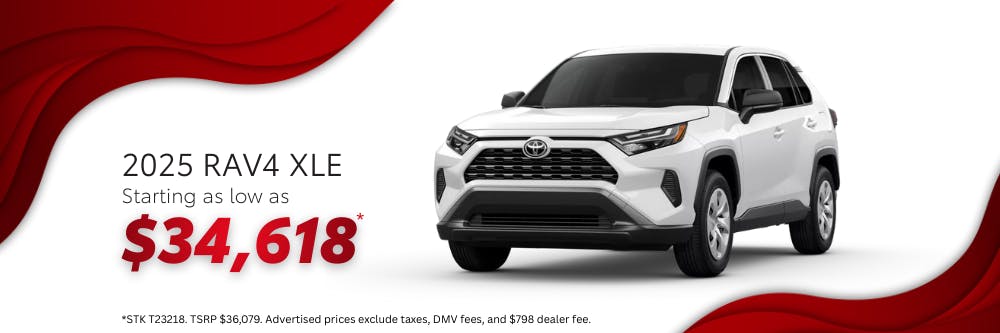 2025 Toyota RAV4 XLE Starting as low as $34,618 | Pinehurst Toyota