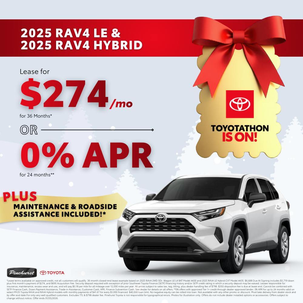 2025 Toyota RAV4 LE & Hybrid | Pinehurst Toyota