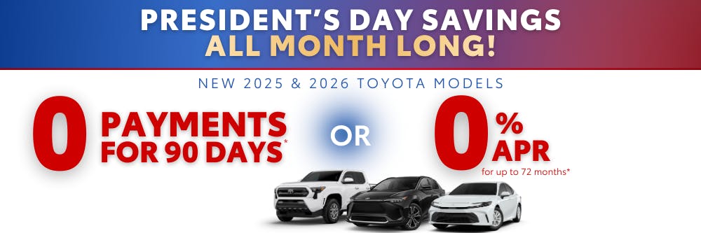 0% APR | 0 Payments for 90 Days | Pinehurst Toyota