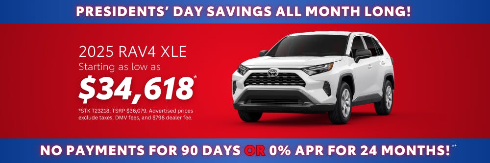 2025 Toyota RAV4 XLE Starting as low as $34,618 | Pinehurst Toyota