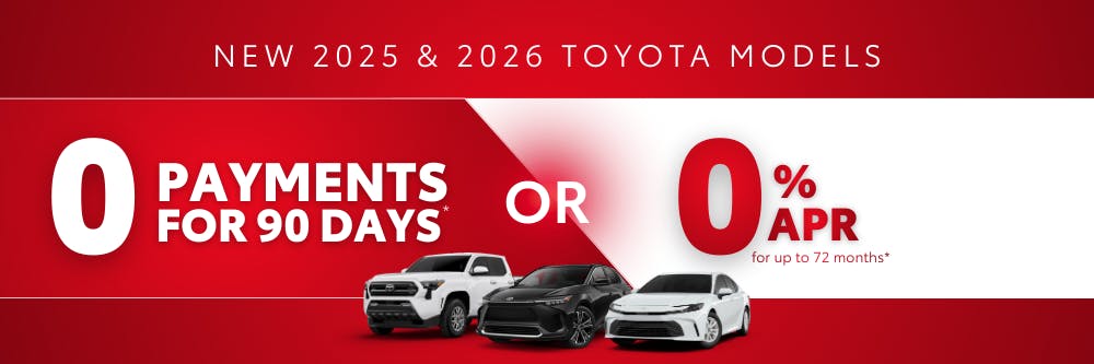 0% APR | 0 Payments for 90 Days | Pinehurst Toyota