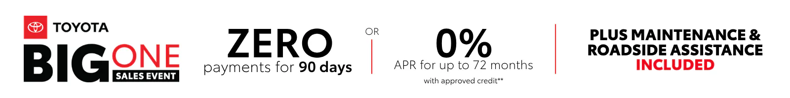New Toyotas – 0 Payments or 0% APR
