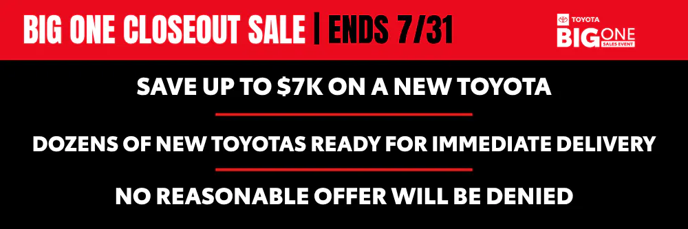 Big One EOM Sale | Pinehurst Toyota