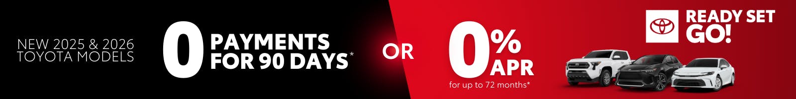 0% APR | 0 Payments for 90 Days | Pinehurst Toyota