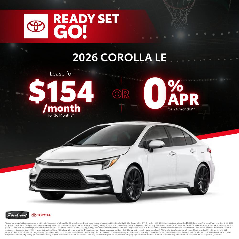 2026 Toyota Corolla LE | Pinehurst Toyota